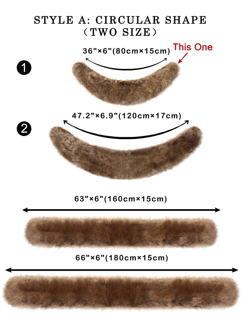 LA CARRIE Women's Faux Fur Collar Scarf Wrap Shawl Cold Winter Warmer(Raccoon) - Image 3